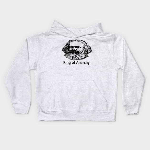 King of Anarchy Marx Kids Hoodie by jacks